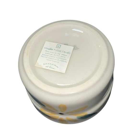 Bath & Body Works at Home Candle Holder Flowers Daisy Yellow Blue 4.25" Decor - Picture 9 of 12
